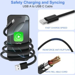 Type-C to USB CarPlay & Android Auto Cable