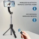 Selfie Stick Tripod with Wireless Bluetooth Remote