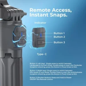 Ubon Selfie Stick Tripod with Bluetooth Remote