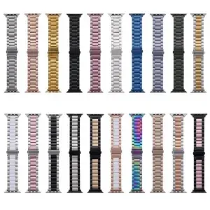 Three bead metal strap for smartwatch 20mm to 49mm