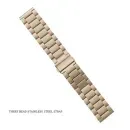 Three Bead Stainless Steel Watch Strap for Smartwatch & Apple Watch (20mm–49mm) - Gold