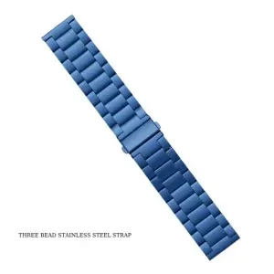 Three Bead Stainless Steel Watch Strap for Smartwatch & Apple Watch (20mm–49mm)