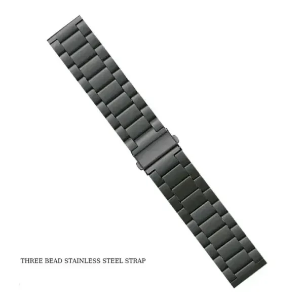 Three Bead Stainless Steel Watch Strap for Smartwatch & Apple Watch (20mm–49mm)