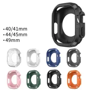 Carbon Fiber Rugged Case for Apple Watch (42/44/45/46/49mm) – Shockproof Protective Cover