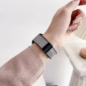 Magnetic Leather-Style Watch Strap with Silicone Base | Soft & Breathable | 20mm & 22mm | Appdroid