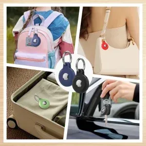 Appdroid Silicone AirTag Keychain Holder with Snap Hook – Lightweight Protective Case for Apple AirTag