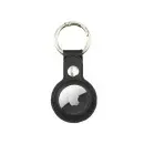 Appdroid PU Leather AirTag Keychain Holder with Snap Button – Protective Case for Apple AirTag, Keys, Bags & Pets - Black