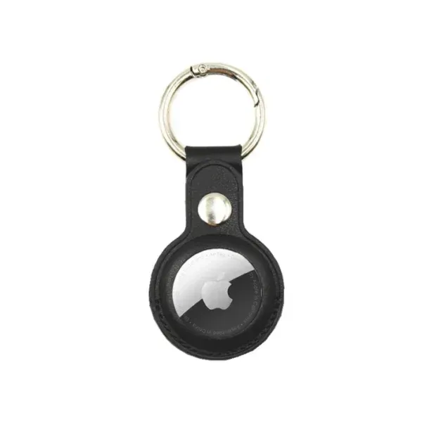 Appdroid PU Leather AirTag Keychain Holder with Snap Button – Protective Case for Apple AirTag, Keys, Bags & Pets
