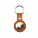 Appdroid PU Leather AirTag Keychain Holder with Snap Button – Protective Case for Apple AirTag, Keys, Bags & Pets - Brown