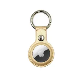 Appdroid PU Leather AirTag Keychain Holder with Snap Button – Protective Case for Apple AirTag, Keys, Bags & Pets
