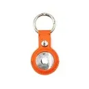 Appdroid PU Leather AirTag Keychain Holder with Snap Button – Protective Case for Apple AirTag, Keys, Bags & Pets - Orange