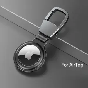 Appdroid Magnetic Metal AirTag Keychain Holder – Premium Slim Protective Case with Carabiner | For Keys, Bags, Pets