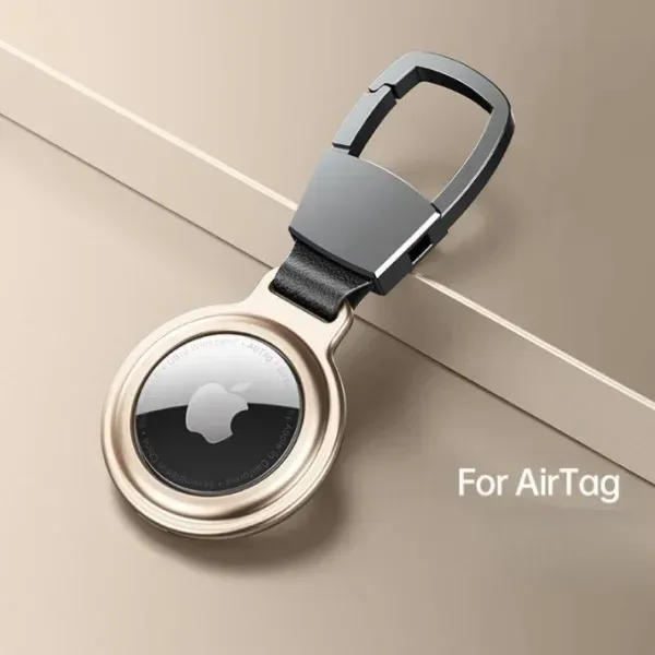 Appdroid Magnetic Metal AirTag Keychain Holder – Premium Slim Protective Case with Carabiner | For Keys, Bags, Pets
