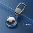 Appdroid Magnetic Metal AirTag Keychain Holder – Premium Slim Protective Case with Carabiner | For Keys, Bags, Pets - Blue