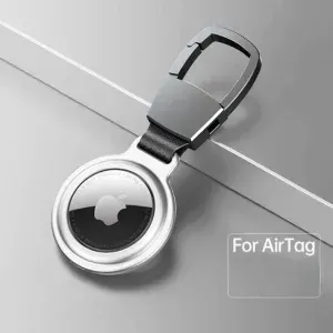 Appdroid Magnetic Metal AirTag Keychain Holder – Premium Slim Protective Case with Carabiner | For Keys, Bags, Pets