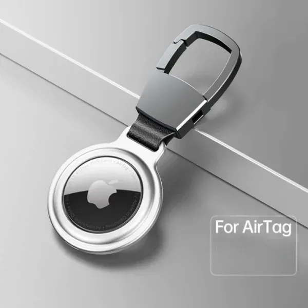 Appdroid Magnetic Metal AirTag Keychain Holder – Premium Slim Protective Case with Carabiner | For Keys, Bags, Pets