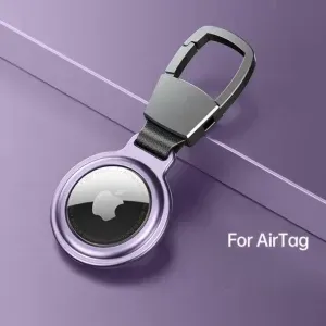 Appdroid Magnetic Metal AirTag Keychain Holder – Premium Slim Protective Case with Carabiner | For Keys, Bags, Pets