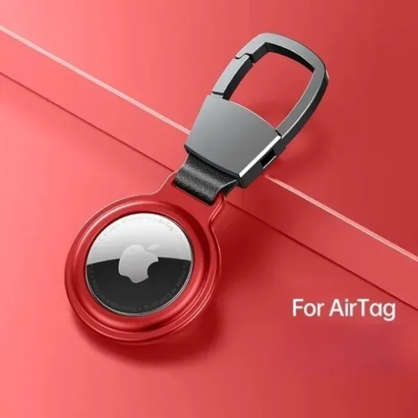Appdroid Magnetic Metal AirTag Keychain Holder – Premium Slim Protective Case with Carabiner | For Keys, Bags, Pets