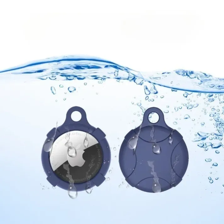 Waterproof silicone AirTag case with carabiner