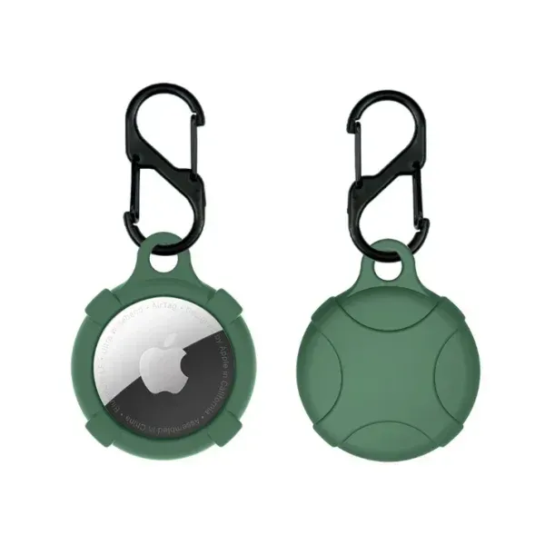 Appdroid Waterproof Silicone AirTag Case with Carabiner – Slim Shockproof Protective Cover