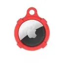 Appdroid Waterproof Silicone AirTag Case with Carabiner – Slim Shockproof Protective Cover - Red