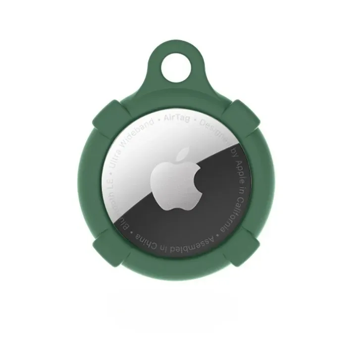 Silicone AirTag holder with keychain clip