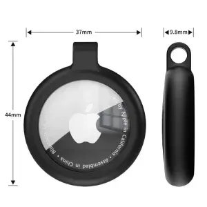 Appdroid Silicone AirTag Keychain Holder with Metal Ring – Protective Case for Apple AirTag