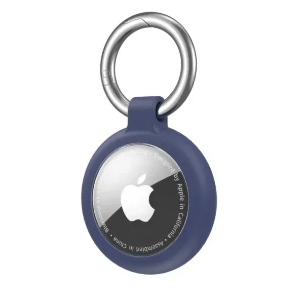 Appdroid Silicone AirTag Keychain Holder with Metal Ring – Protective Case for Apple AirTag