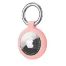 Appdroid Silicone AirTag Keychain Holder with Metal Ring – Protective Case for Apple AirTag - Baby Pink