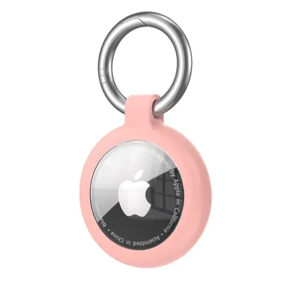 Appdroid Silicone AirTag Keychain Holder with Metal Ring – Protective Case for Apple AirTag