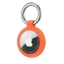 Appdroid Silicone AirTag Keychain Holder with Metal Ring – Protective Case for Apple AirTag - Orange