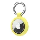 Appdroid Silicone AirTag Keychain Holder with Metal Ring – Protective Case for Apple AirTag - Yellow