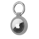 Appdroid Silicone AirTag Keychain Holder with Metal Ring – Protective Case for Apple AirTag - Gray