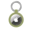 Appdroid Silicone AirTag Keychain Holder with Metal Ring – Protective Case for Apple AirTag - Army Green
