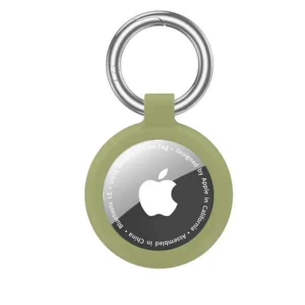 Appdroid Silicone AirTag Keychain Holder with Metal Ring – Protective Case for Apple AirTag