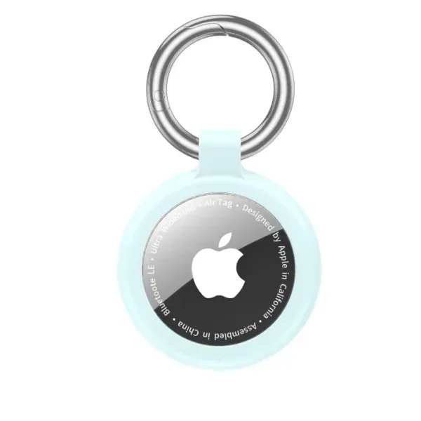 Appdroid Silicone AirTag Keychain Holder with Metal Ring – Protective Case for Apple AirTag