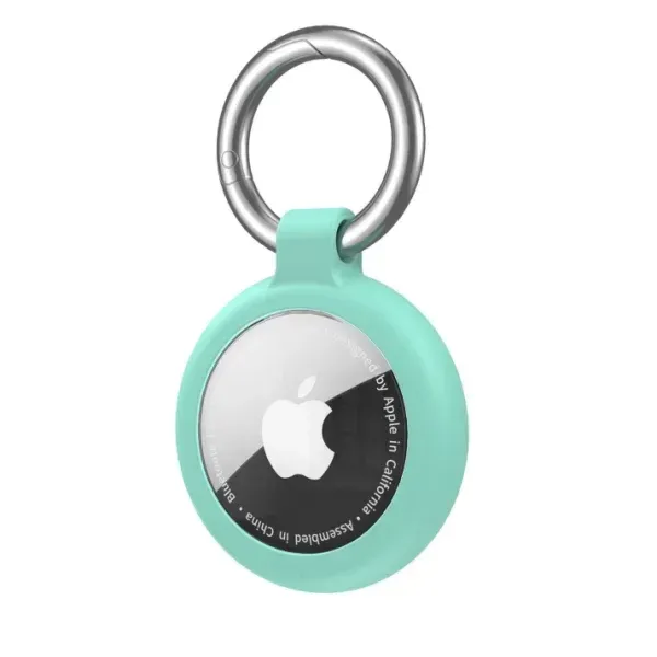 Appdroid Silicone AirTag Keychain Holder with Metal Ring – Protective Case for Apple AirTag