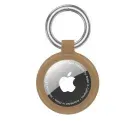 Appdroid Silicone AirTag Keychain Holder with Metal Ring – Protective Case for Apple AirTag - Brown