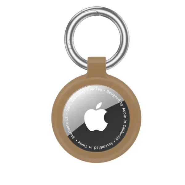 Appdroid Silicone AirTag Keychain Holder with Metal Ring – Protective Case for Apple AirTag