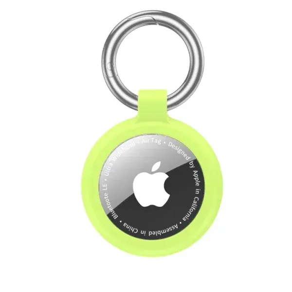 Appdroid Silicone AirTag Keychain Holder with Metal Ring – Protective Case for Apple AirTag
