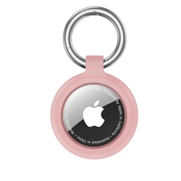 Appdroid Silicone AirTag Keychain Holder with Metal Ring – Protective Case for Apple AirTag