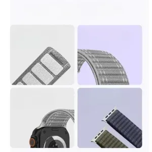 Apple Watch Nylon Loop Sport Band – Breathable Ocean-Style Strap (38–49mm)