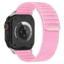 Apple Watch Nylon Loop Sport Band – Breathable Ocean-Style Strap (38–49mm) - Pink