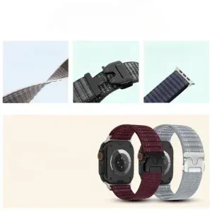 Appdroid Apple Watch Nylon Strap – Breathable Woven Band with Metal Buckle