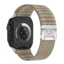 Appdroid Apple Watch Nylon Strap – Breathable Woven Band with Metal Buckle - Khaki Sand (Silver Buckle)