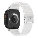 Appdroid Apple Watch Nylon Strap – Breathable Woven Band with Metal Buckle - Star White (Silver Buckle)