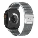 Appdroid Apple Watch Nylon Strap – Breathable Woven Band with Metal Buckle - Steel Gray (Silver Buckle)