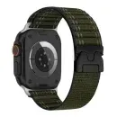 Appdroid Apple Watch Nylon Strap – Breathable Woven Band with Metal Buckle - Army Green (Black Buckle)