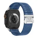 Appdroid Apple Watch Nylon Strap – Breathable Woven Band with Metal Buckle - Sky Blue (Silver Buckle)