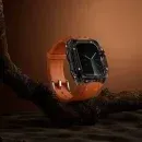 Appdroid Transparent Rugged Case Strap for Apple Watch (42mm–49mm) - Orange Transparent Black